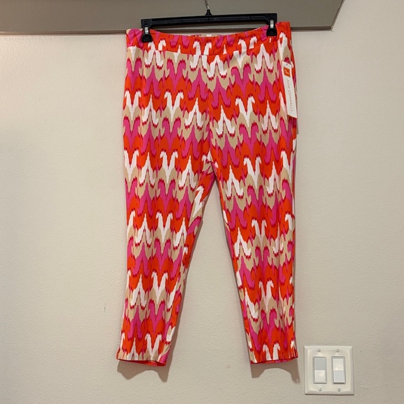 Jude Connally Lucia Pants in Paradise Ikat Peony SZ L NWT - Picture 3 of 6